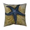 Fondo 26 x 26 in. Blue Starfish-Double Sided Print Indoor Pillow FO2772467